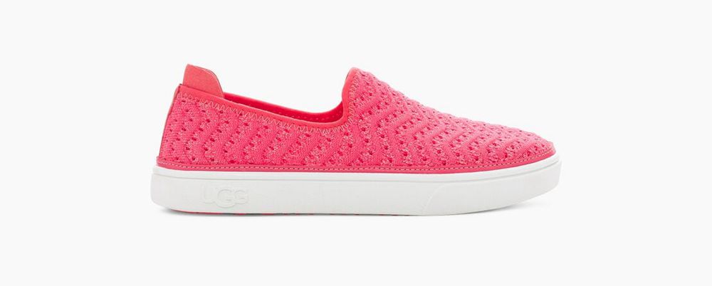 Ugg Sneaker Big Kids - Ugg Caplan Slip-On Strawberry Red - 453BXUNAG